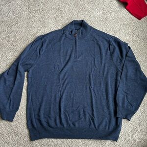 Jos A Bank Italian Merino Sweater (Navy)
